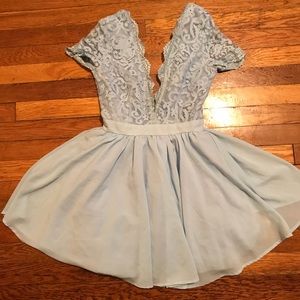 Miss Guided Deep V Dress